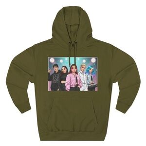 Graphic Olive Green Hoodie